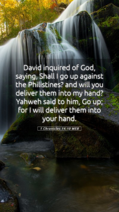 Picture 05 - 1 Chronicles 14:10 WEB Mobile Phone Wallpaper - David inquired of God, saying, Shall I go up - Mobile Bible Verse Wallpaper