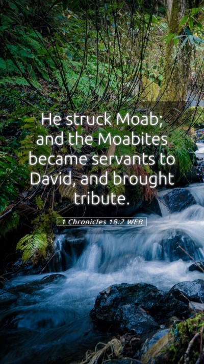 Picture 05 - 1 Chronicles 18:2 WEB Mobile Phone Wallpaper - He struck Moab; and the Moabites became servants - Mobile Bible Verse Wallpaper