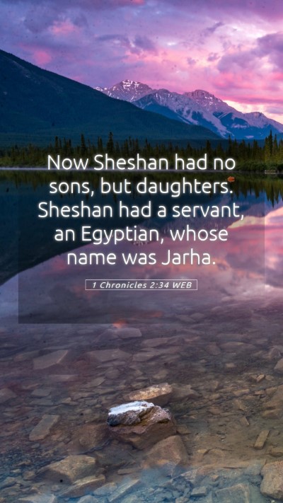 Picture 05 - 1 Chronicles 2:34 WEB Mobile Phone Wallpaper - Now Sheshan had no sons, but daughters. Sheshan - Mobile Bible Verse Wallpaper