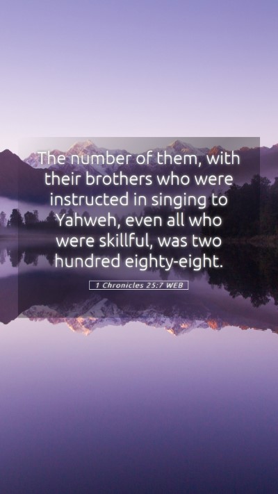 Picture 05 - 1 Chronicles 25:7 WEB Mobile Phone Wallpaper - The number of them, with their brothers who were - Mobile Bible Verse Wallpaper
