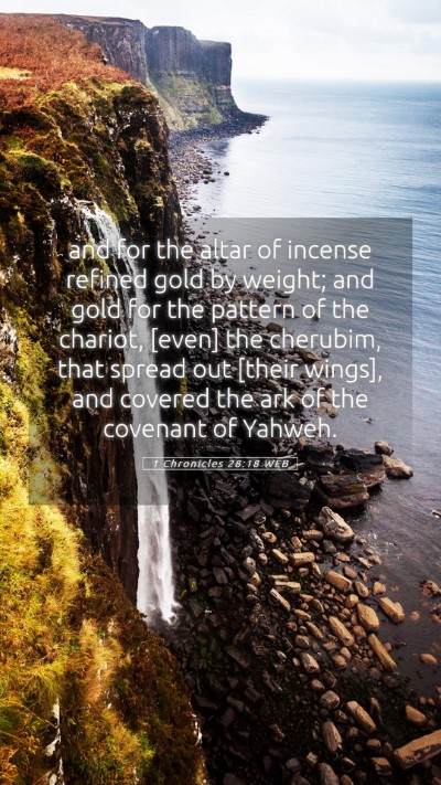 Picture 05 - 1 Chronicles 28:18 WEB Mobile Phone Wallpaper - and for the altar of incense refined gold by - Mobile Bible Verse Wallpaper