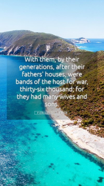 Picture 05 - 1 Chronicles 7:4 WEB Mobile Phone Wallpaper - With them, by their generations, after their - Mobile Bible Verse Wallpaper
