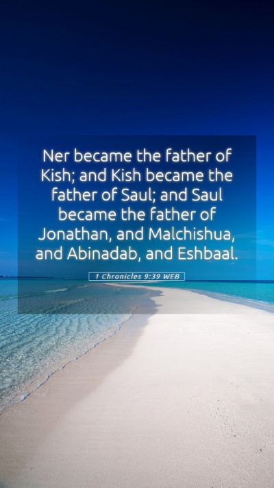 Picture 05 - 1 Chronicles 9:39 WEB Mobile Phone Wallpaper - Ner became the father of Kish; and Kish became - Mobile Bible Verse Wallpaper