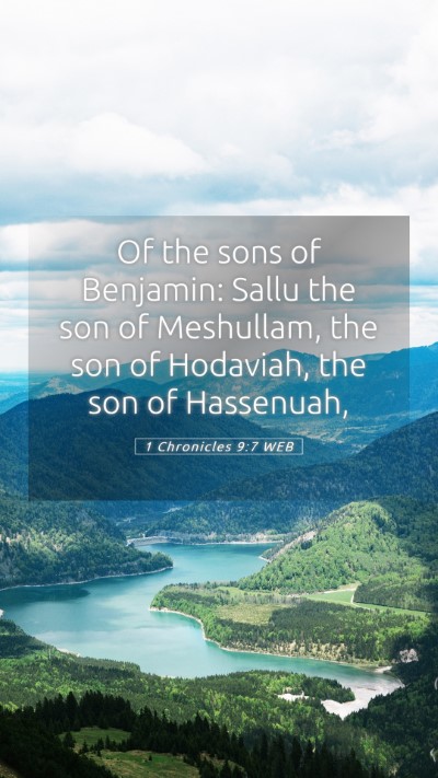 Picture 05 - 1 Chronicles 9:7 WEB Mobile Phone Wallpaper - Of the sons of Benjamin: Sallu the son of - Mobile Bible Verse Wallpaper