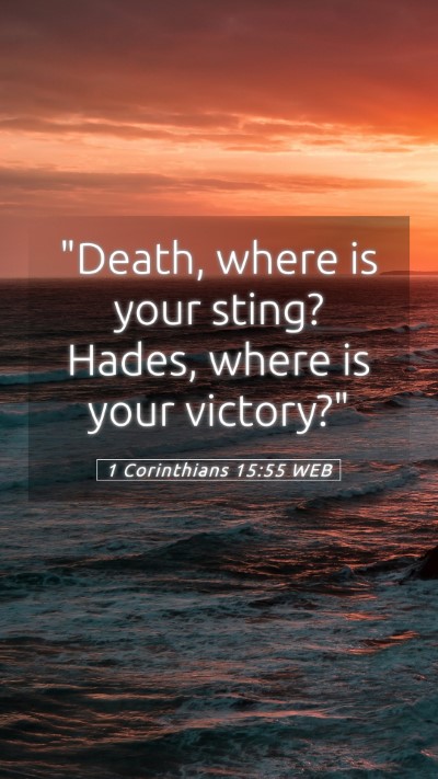 Picture 05 - 1 Corinthians 15:55 WEB Mobile Phone Wallpaper - 