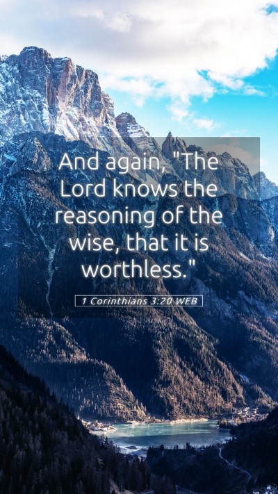 Picture 05 - 1 Corinthians 3:20 WEB Mobile Phone Wallpaper - And again, 
