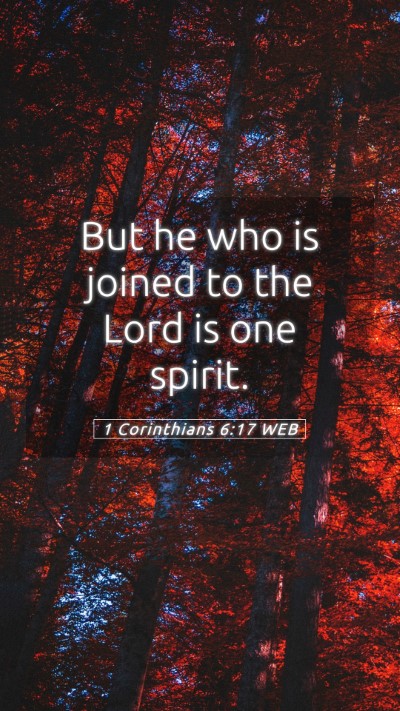 Picture 05 - 1 Corinthians 6:17 WEB Mobile Phone Wallpaper - But he who is joined to the Lord is one - Mobile Bible Verse Wallpaper