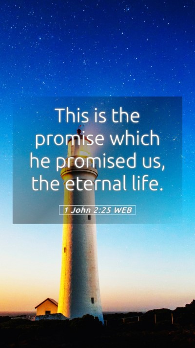 Picture 05 - 1 John 2:25 WEB Mobile Phone Wallpaper - This is the promise which he promised us, the - Mobile Bible Verse Wallpaper