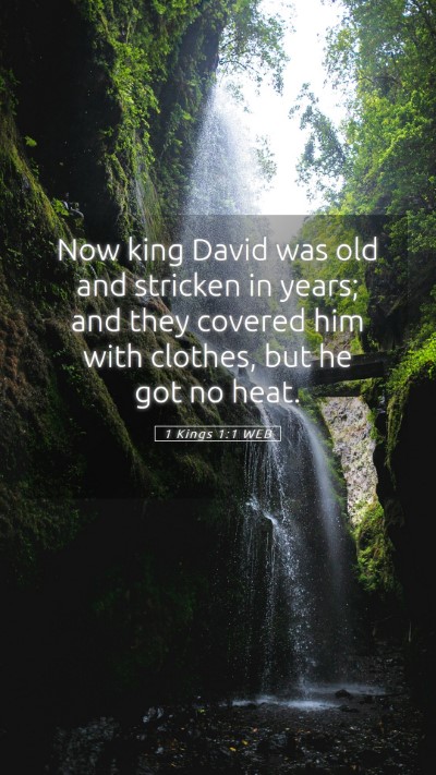 Picture 05 - 1 Kings 1:1 WEB Mobile Phone Wallpaper - Now king David was old and stricken in years; and - Mobile Bible Verse Wallpaper