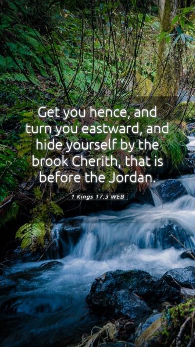 Picture 05 - 1 Kings 17:3 WEB Mobile Phone Wallpaper - Get you hence, and turn you eastward, and hide - Mobile Bible Verse Wallpaper