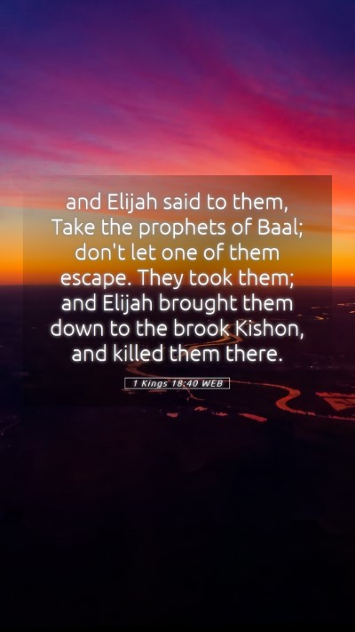 Picture 05 - 1 Kings 18:40 WEB Mobile Phone Wallpaper - and Elijah said to them, Take the prophets of - Mobile Bible Verse Wallpaper