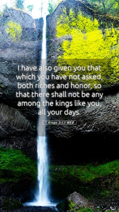 Picture 05 - 1 Kings 3:13 WEB Mobile Phone Wallpaper - I have also given you that which you have not - Mobile Bible Verse Wallpaper