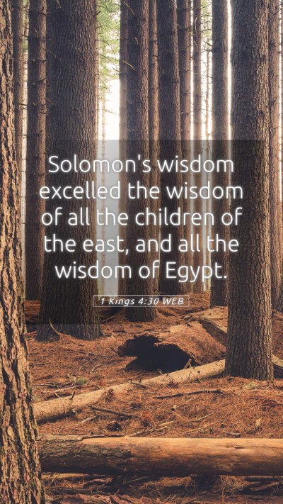 Picture 05 - 1 Kings 4:30 WEB Mobile Phone Wallpaper - Solomon's wisdom excelled the wisdom of all the - Mobile Bible Verse Wallpaper