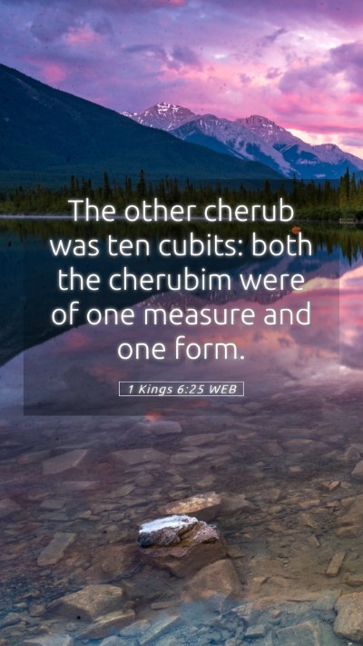 Picture 05 - 1 Kings 6:25 WEB Mobile Phone Wallpaper - The other cherub was ten cubits: both the - Mobile Bible Verse Wallpaper