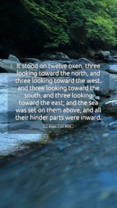 Picture 05 - 1 Kings 7:25 WEB Mobile Phone Wallpaper - It stood on twelve oxen, three looking toward the - Mobile Bible Verse Wallpaper