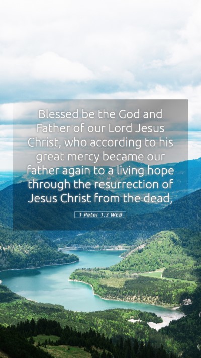 Picture 05 - 1 Peter 1:3 WEB Mobile Phone Wallpaper - Blessed be the God and Father of our Lord Jesus - Mobile Bible Verse Wallpaper