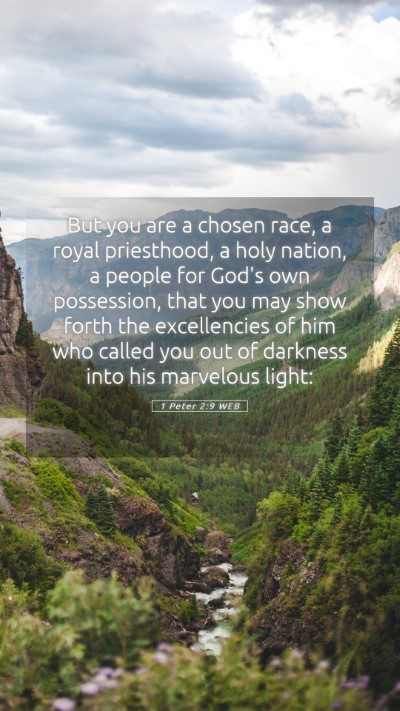 Picture 05 - 1 Peter 2:9 WEB Mobile Phone Wallpaper - But you are a chosen race, a royal priesthood, a - Mobile Bible Verse Wallpaper