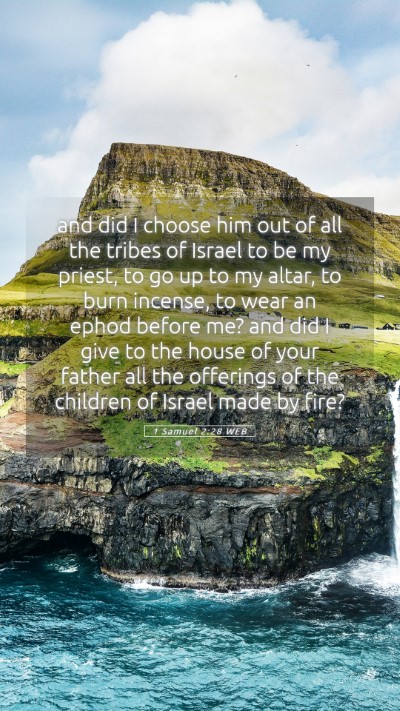 Picture 05 - 1 Samuel 2:28 WEB Mobile Phone Wallpaper - and did I choose him out of all the tribes of - Mobile Bible Verse Wallpaper