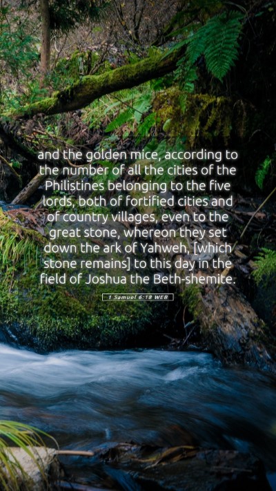 Picture 05 - 1 Samuel 6:18 WEB Mobile Phone Wallpaper - and the golden mice, according to the number of - Mobile Bible Verse Wallpaper