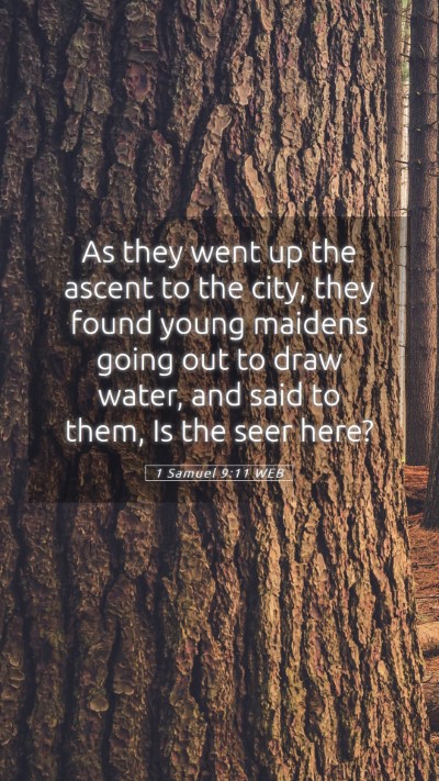 Picture 05 - 1 Samuel 9:11 WEB Mobile Phone Wallpaper - As they went up the ascent to the city, they - Mobile Bible Verse Wallpaper