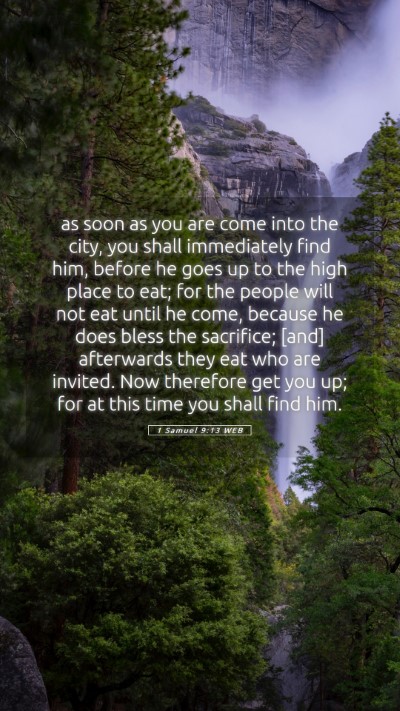 Picture 05 - 1 Samuel 9:13 WEB Mobile Phone Wallpaper - as soon as you are come into the city, you shall - Mobile Bible Verse Wallpaper