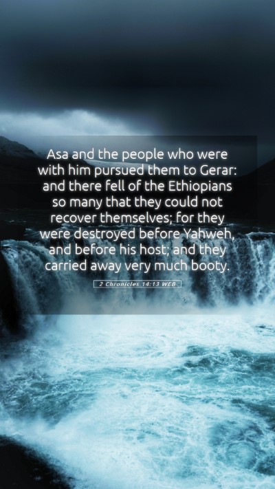 Picture 05 - 2 Chronicles 14:13 WEB Mobile Phone Wallpaper - Asa and the people who were with him pursued them - Mobile Bible Verse Wallpaper