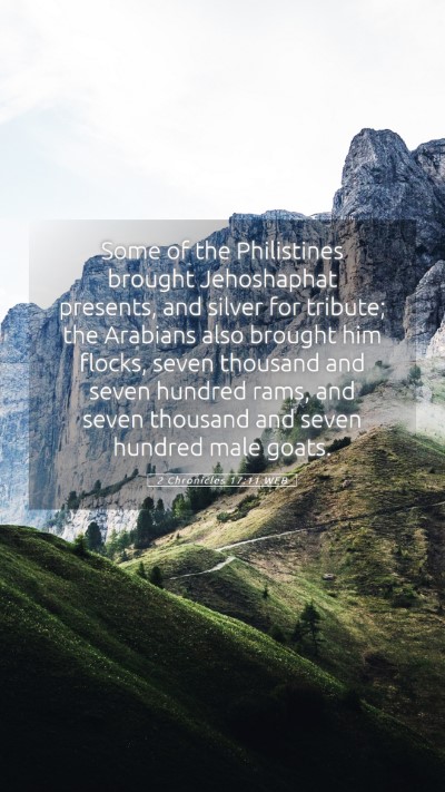 Picture 05 - 2 Chronicles 17:11 WEB Mobile Phone Wallpaper - Some of the Philistines brought Jehoshaphat - Mobile Bible Verse Wallpaper