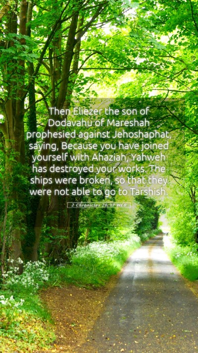 Picture 05 - 2 Chronicles 20:37 WEB Mobile Phone Wallpaper - Then Eliezer the son of Dodavahu of Mareshah - Mobile Bible Verse Wallpaper