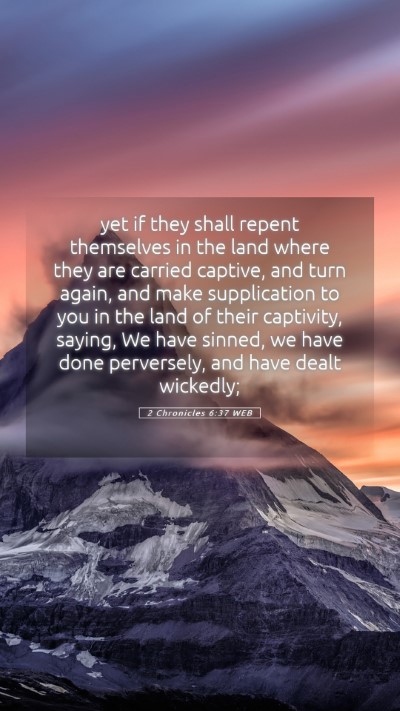 Picture 05 - 2 Chronicles 6:37 WEB Mobile Phone Wallpaper - yet if they shall repent themselves in the land - Mobile Bible Verse Wallpaper