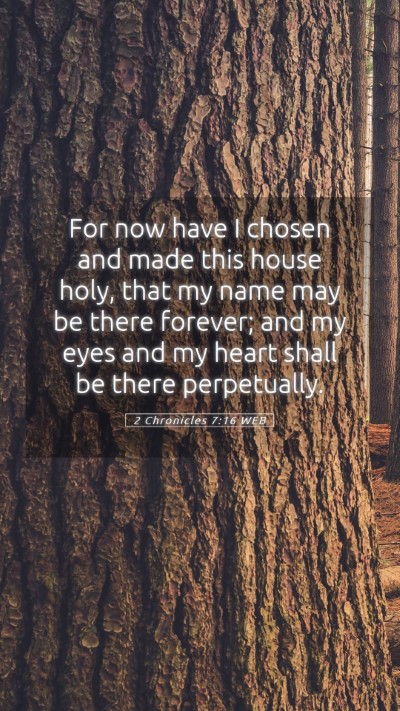 Picture 05 - 2 Chronicles 7:16 WEB Mobile Phone Wallpaper - For now have I chosen and made this house holy, - Mobile Bible Verse Wallpaper