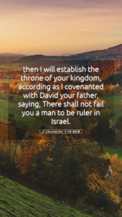Picture 05 - 2 Chronicles 7:18 WEB Mobile Phone Wallpaper - then I will establish the throne of your kingdom, - Mobile Bible Verse Wallpaper