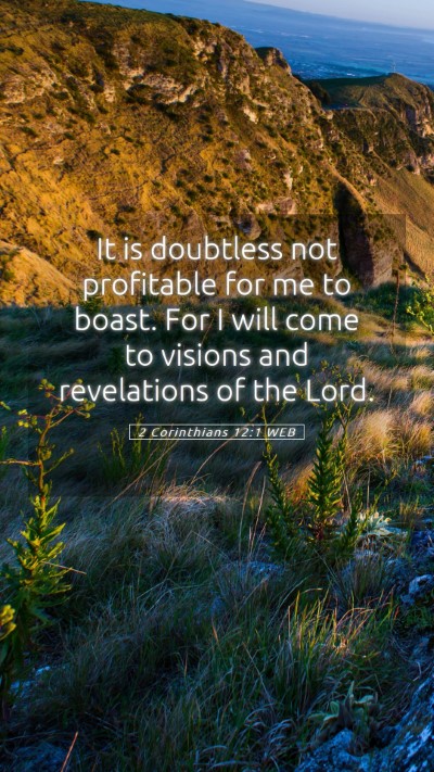 Picture 05 - 2 Corinthians 12:1 WEB Mobile Phone Wallpaper - It is doubtless not profitable for me to boast. - Mobile Bible Verse Wallpaper