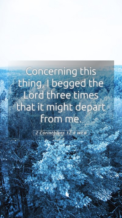 Picture 05 - 2 Corinthians 12:8 WEB Mobile Phone Wallpaper - Concerning this thing, I begged the Lord three - Mobile Bible Verse Wallpaper