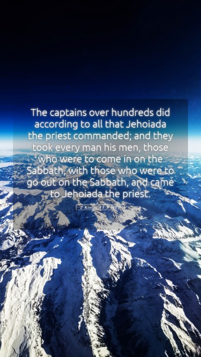 Picture 05 - 2 Kings 11:9 WEB Mobile Phone Wallpaper - The captains over hundreds did according to all - Mobile Bible Verse Wallpaper