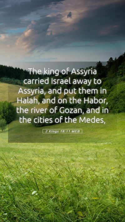 Picture 05 - 2 Kings 18:11 WEB Mobile Phone Wallpaper - The king of Assyria carried Israel away to - Mobile Bible Verse Wallpaper