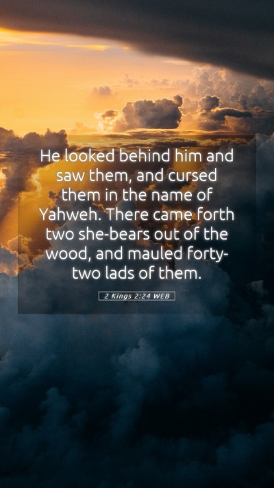 Picture 05 - 2 Kings 2:24 WEB Mobile Phone Wallpaper - He looked behind him and saw them, and cursed - Mobile Bible Verse Wallpaper