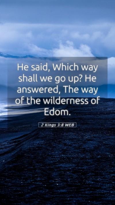 Picture 05 - 2 Kings 3:8 WEB Mobile Phone Wallpaper - He said, Which way shall we go up? He answered, - Mobile Bible Verse Wallpaper