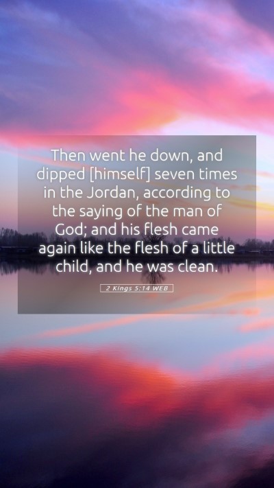 Picture 05 - 2 Kings 5:14 WEB Mobile Phone Wallpaper - Then went he down, and dipped [himself] seven - Mobile Bible Verse Wallpaper