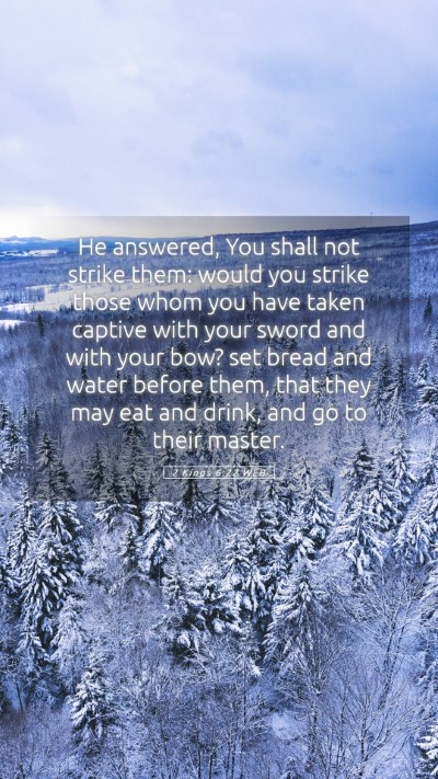 Picture 05 - 2 Kings 6:22 WEB Mobile Phone Wallpaper - He answered, You shall not strike them: would you - Mobile Bible Verse Wallpaper