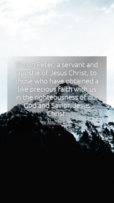 Picture 05 - 2 Peter 1:1 WEB Mobile Phone Wallpaper - Simon Peter, a servant and apostle of Jesus - Mobile Bible Verse Wallpaper