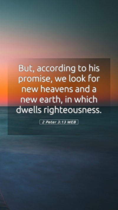 Picture 05 - 2 Peter 3:13 WEB Mobile Phone Wallpaper - But, according to his promise, we look for new - Mobile Bible Verse Wallpaper