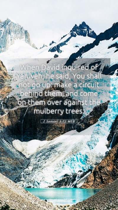 Picture 05 - 2 Samuel 5:23 WEB Mobile Phone Wallpaper - When David inquired of Yahweh, he said, You shall - Mobile Bible Verse Wallpaper
