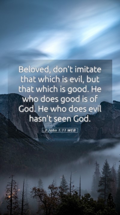 Picture 05 - 3 John 1:11 WEB Mobile Phone Wallpaper - Beloved, don't imitate that which is evil, but - Mobile Bible Verse Wallpaper