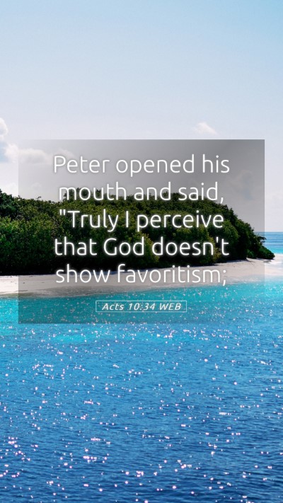 Picture 05 - Acts 10:34 WEB Mobile Phone Wallpaper - Peter opened his mouth and said, 