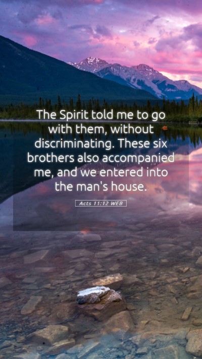 Picture 05 - Acts 11:12 WEB Mobile Phone Wallpaper - The Spirit told me to go with them, without - Mobile Bible Verse Wallpaper