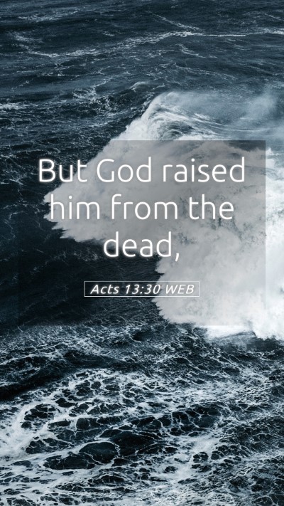 Picture 05 - Acts 13:30 WEB Mobile Phone Wallpaper - But God raised him from the - Mobile Bible Verse Wallpaper