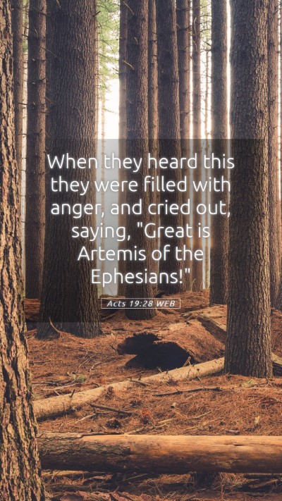 Picture 05 - Acts 19:28 WEB Mobile Phone Wallpaper - When they heard this they were filled with anger, - Mobile Bible Verse Wallpaper