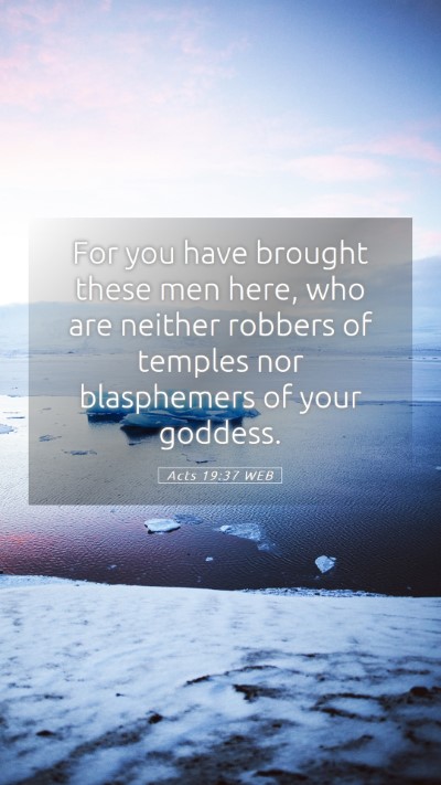 Picture 05 - Acts 19:37 WEB Mobile Phone Wallpaper - For you have brought these men here, who are - Mobile Bible Verse Wallpaper