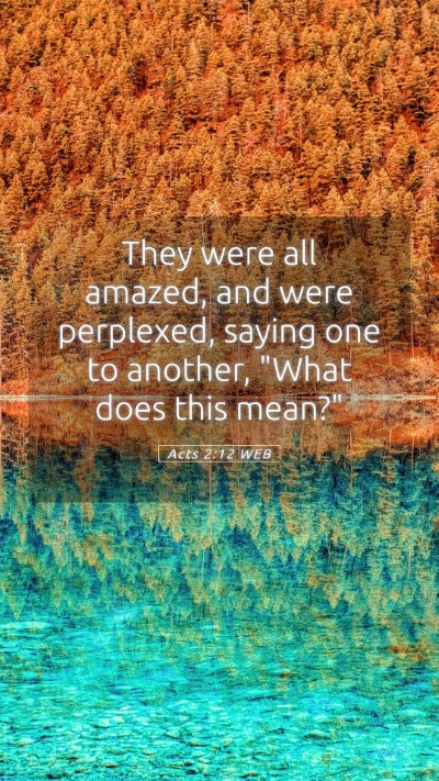Picture 05 - Acts 2:12 WEB Mobile Phone Wallpaper - They were all amazed, and were perplexed, saying - Mobile Bible Verse Wallpaper