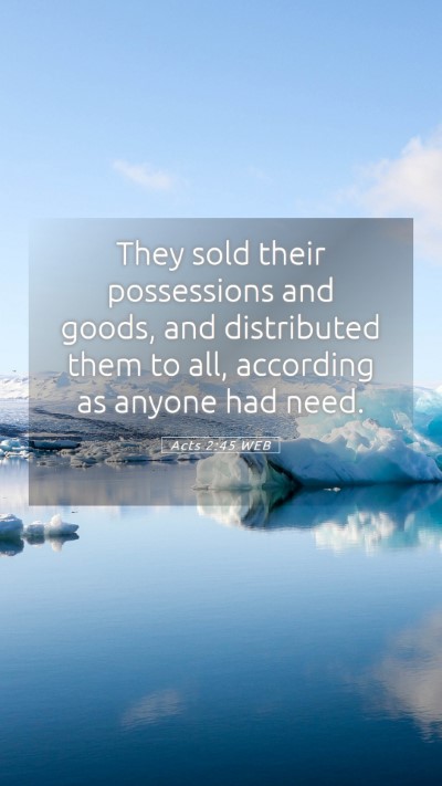 Picture 05 - Acts 2:45 WEB Mobile Phone Wallpaper - They sold their possessions and goods, and - Mobile Bible Verse Wallpaper